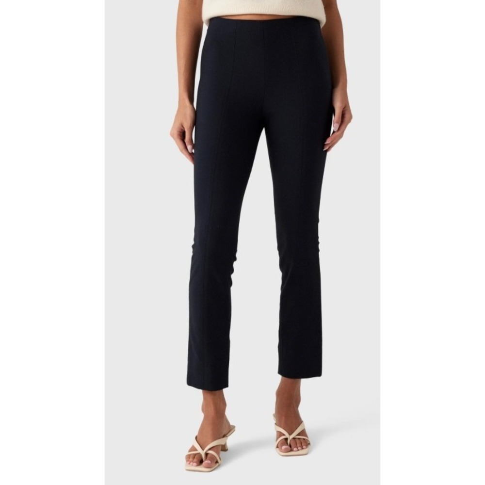 Vince Bobbi Stitch-Seam Ponte Leggings Black VR52921199 Size S Corporate Chic